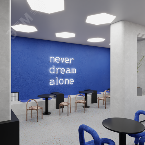 Светильник светодиодный RVE-LBX-HEXA-846-VG (Шестиугольник 846х739х110мм 62Вт встраиваемый под шпаклевку 4000K Белый) - фото 4