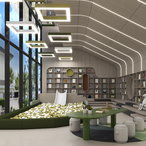 Светильник светодиодный RVE-LBX-HOLE-BOX-400-P (Квадрат с отверстием 400х400х100мм S80мм 32Вт Подвесной 4000К Белый) - фото 2