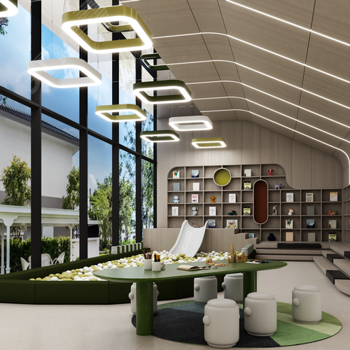 Светильник светодиодный RVE-LBX-HOLE-BOX-SOFT-1600-P (Квадрат закругленный с отверстием 1600х1600х100мм S80мм 147Вт Подвесной 4000К Белый) - фото 3