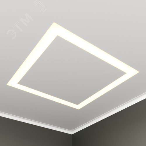 Светильник светодиодный RVE-LBX-HOLE-BOX-1446-VG (Квадрат с отверстием 1446х1446х110мм S80мм 136Вт встраиваемый под шпаклевку 4000K Белый) - фото 1