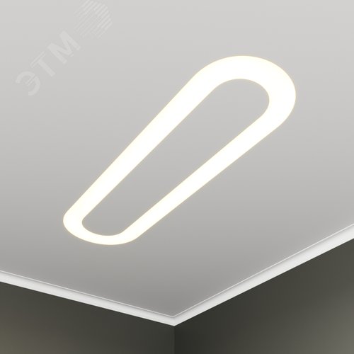 Светильник светодиодный RVE-LBX-HOLE-LARGO-1446-VG (Овал с отверстием 1446х396х110мм S80мм 74Вт встраиваемый под шпаклевку 4000K Белый) - фото 1