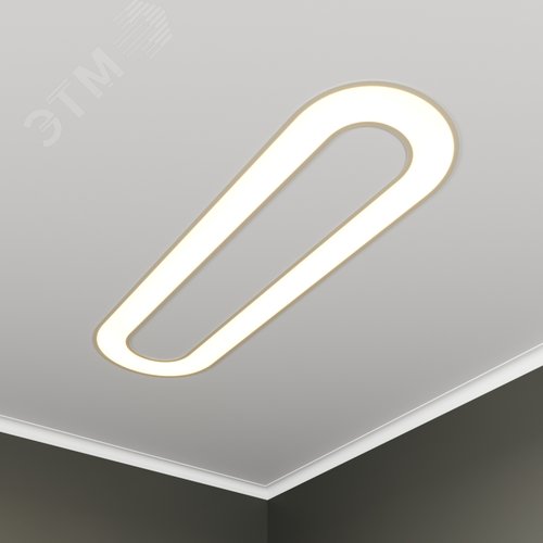 Светильник светодиодный RVE-LBX-HOLE-LARGO-1430-V (Овал с отверстием 1430х380х100мм S80мм 74Вт встраиваемый 4000K Белый) - фото 1