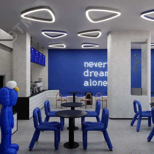 Светильник светодиодный RVE-LBX-HOLE-LITUS-1800х800х1710х70мм 135Вт Накладной 4000К белый) - фото 2