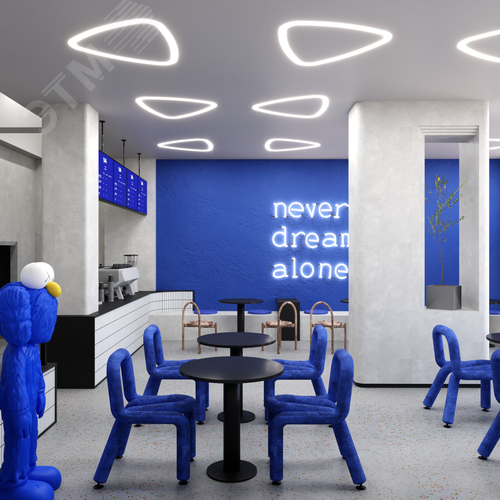 Светильник светодиодный RVE-LBX-HOLE-LITUS-1230-V (Треугольник Рело закругленный с отверстием 1230х1170х70мм S50мм 87Вт встраиваемый 4000K Белый) - фото 2