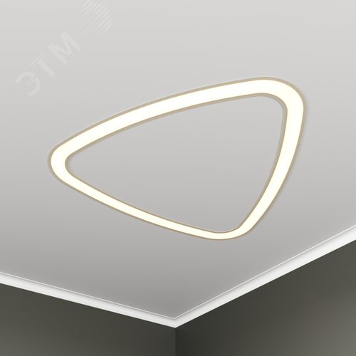 Светильник светодиодный RVE-LBX-HOLE-LITUS-1230-V (Треугольник Рело закругленный с отверстием 1230х1170х70мм S50мм 87Вт встраиваемый 4000K Белый) - фото 1