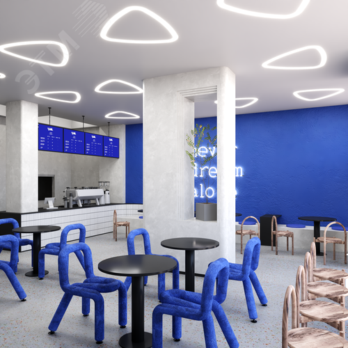 Светильник светодиодный RVE-LBX-HOLE-LITUS-1230-V (Треугольник Рело закругленный с отверстием 1230х1170х70мм S50мм 87Вт встраиваемый 4000K Белый) - фото 3