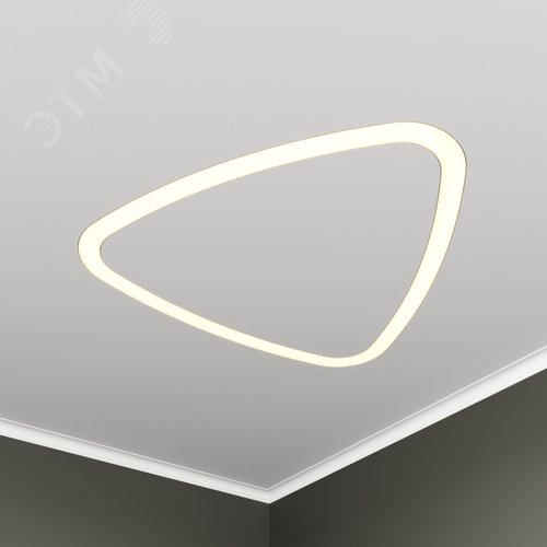 Светильник светодиодный RVE-LBX-HOLE-LITUS-646-VG (Треугольник Рело закругленный с отверстием 646х616х80мм S50мм 40Вт встраиваемый под шпаклевку 4000K Белый) - фото 1