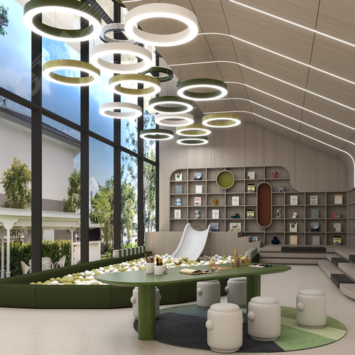 Светильник светодиодный RVE-LBX-HOLE-RING-1600-P (Кольцо 1600х1600х100мм S80мм 119Вт Подвесной 4000К Белый) - фото 3