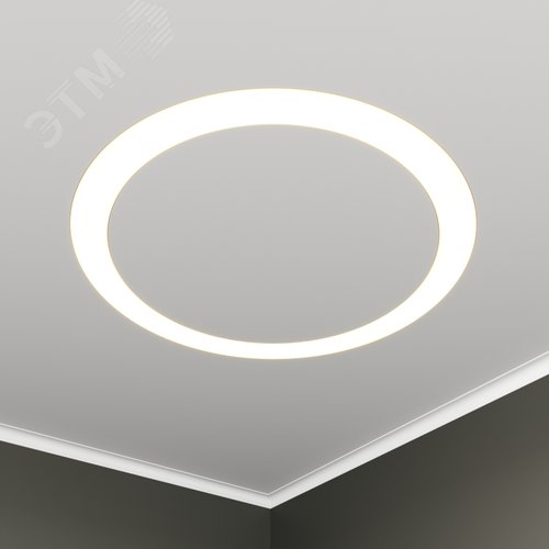 Светильник светодиодный RVE-LBX-HOLE-RING-1996-VG (Кольцо 1996х1996х110мм S80мм 150Вт встраиваемый под шпаклевку 4000K Белый) - фото 1