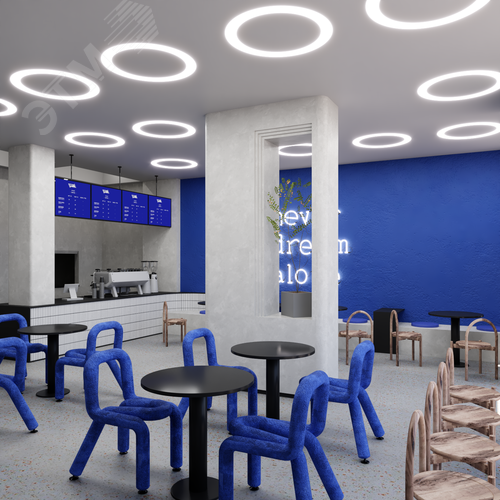 Светильник светодиодный RVE-LBX-HOLE-RING-1996-VG (Кольцо 1996х1996х110мм S80мм 150Вт встраиваемый под шпаклевку 4000K Белый) - фото 3