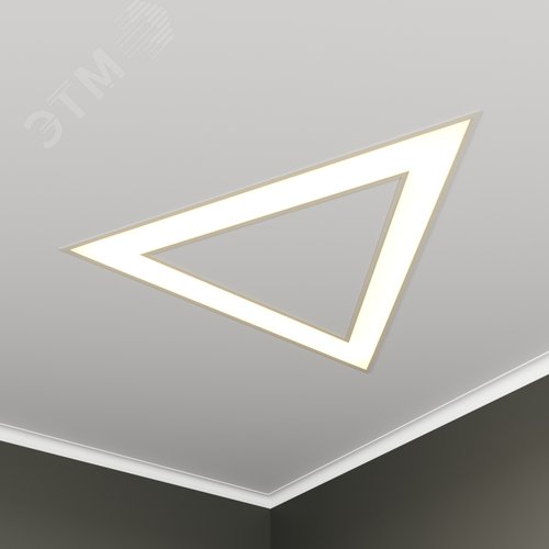 Светильник светодиодный RVE-LBX-HOLE-TRIO-1980-V (Треугольник с отверстием 1980х1719х100мм S80мм 141Вт встраиваемый 4000K Белый) - фото 1