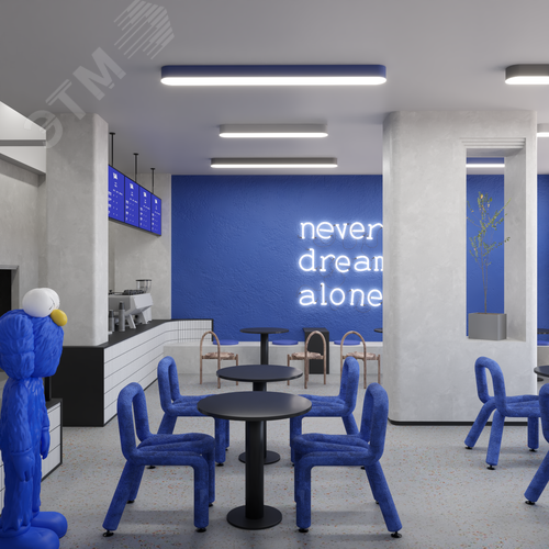 Светильник светодиодный RVE-LBX-LARGO-S-2400-N (Овал 2400х163х100 мм 59 Вт Накладной 4000К Белый) - фото 2