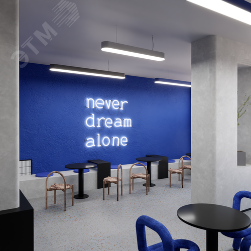 Светильник светодиодный RVE-LBX-LARGO-S-2400-P (Овал 2400х163х100мм 59Вт Подвесной 4000К Белый) - фото 4