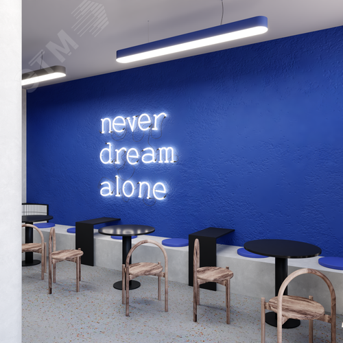 Светильник светодиодный RVE-LBX-LARGO-S-2400-P (Овал 2400х163х100мм 59Вт Подвесной 4000К Белый) - фото 5