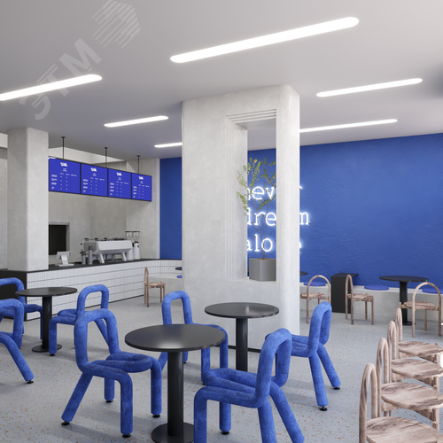 Светильник светодиодный RVE-LBX-LARGO-S-2446-VG (Овал 2446х209х110мм 59Вт встраиваемый под шпаклевку 4000K Белый) - фото 3