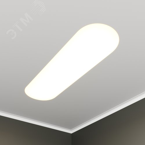 Светильник светодиодный RVE-LBX-LARGO-S-2446-VG (Овал 2446х209х110мм 59Вт встраиваемый под шпаклевку 4000K Белый) - фото 1