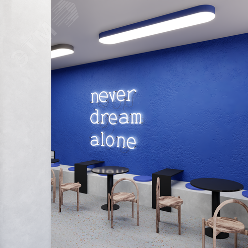 Светильник светодиодный RVE-LBX-LARGO-W-1400-N (Овал 1400х350х100мм 74Вт Накладной 4000К Белый) - фото 5