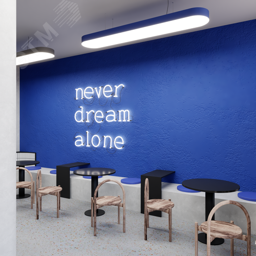 Светильник светодиодный RVE-LBX-LARGO-W-2000-P (Овал 2000х350х100мм 108Вт Подвесной 4000К Белый) - фото 5