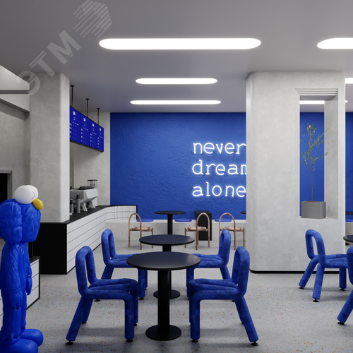 Светильник светодиодный RVE-LBX-LARGO-W-1446-VG (Овал 1446х396х110мм 74Вт встраиваемый под шпаклевку 4000K Белый) - фото 2