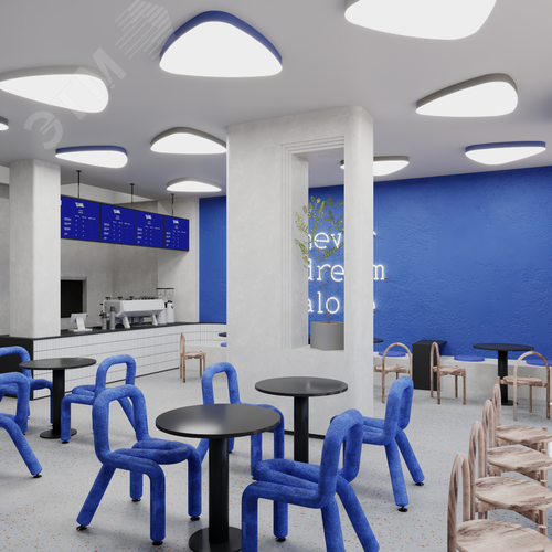 Светильник светодиодный RVE-LBX-LITUS-600-N (Треугольник Рело закругленный 600х570х100мм 37Вт Накладной 4000К Белый) - фото 3