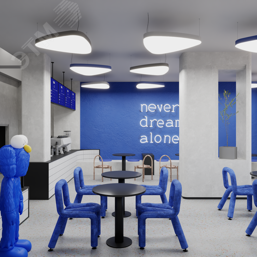 Светильник светодиодный RVE-LBX-LITUS-400-P (Треугольник Рело закругленный 400х380х100мм 16Вт Подвесной 4000К Белый) - фото 3