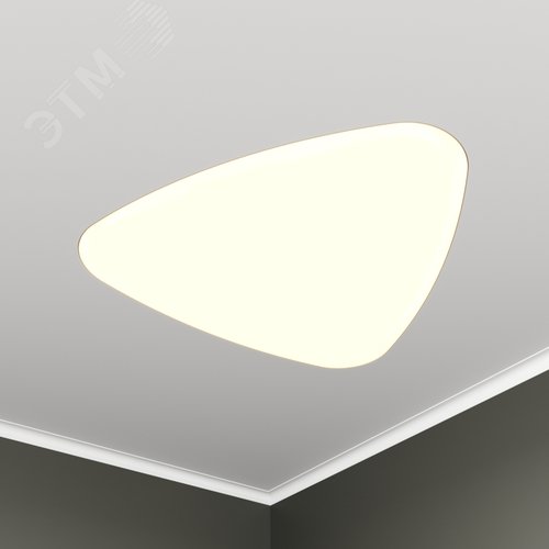 Светильник светодиодный RVE-LBX-LITUS-446-VG (Треугольник Рело закругленный 446х426х110мм 16Вт встраиваемый под шпаклевку 4000K Белый) - фото 1