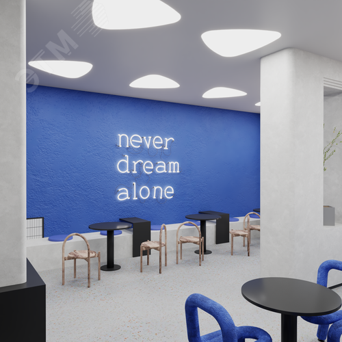 Светильник светодиодный RVE-LBX-LITUS-446-VG (Треугольник Рело закругленный 446х426х110мм 16Вт встраиваемый под шпаклевку 4000K Белый) - фото 4