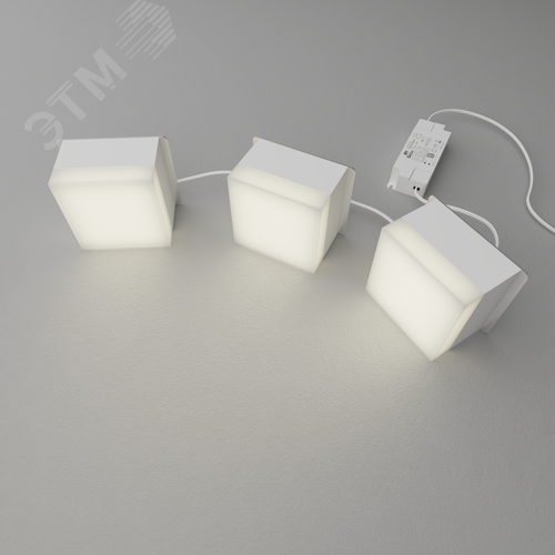 Светильник светодиодный RVE-LBX-LUMO20-PLAZA10010-4-GR (Квадрат Грильято 4шт 90х90х60мм 30Вт встраиваемый 4000K Белый) - фото 1