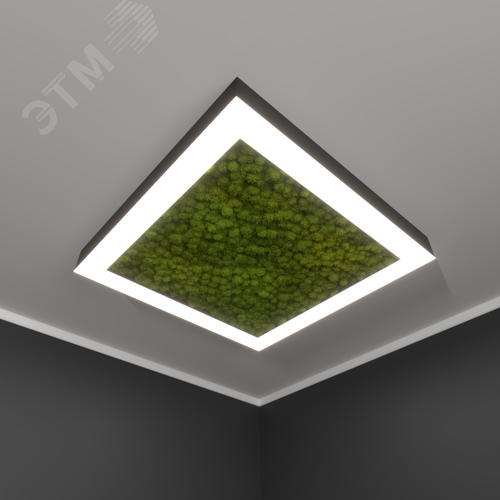 Светильник светодиодный RVE-LBX-MOSS-BOX-1200-N (Квадрат с отверстием 1200х1200х100мм S80мм 116Вт Накладной 4000К Белый) - фото 1