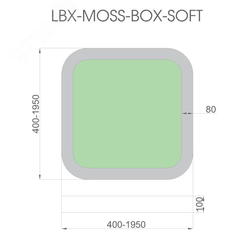 Светильник светодиодный RVE-LBX-MOSS-BOX-SOFT-800-N (Квадрат закругленный с отверстием 800х800х100мм S80мм 67Вт Накладной 4000К Белый) - фото 4
