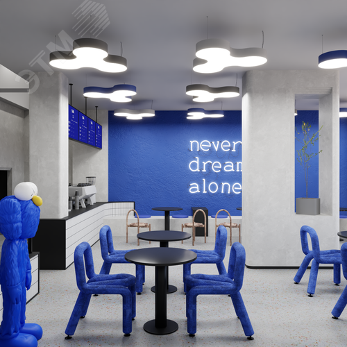 Светильник светодиодный RVE-LBX-SONAR-1000-P (Спинер 1000х919х120мм 56Вт Подвесной 4000К Белый) - фото 2