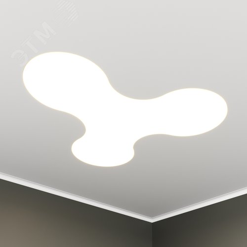 Светильник светодиодный RVE-LBX-SONAR-1446-VG (Спинер 1446х1331х130мм 107Вт встраиваемый под шпаклевку 4000K Белый) - фото 1