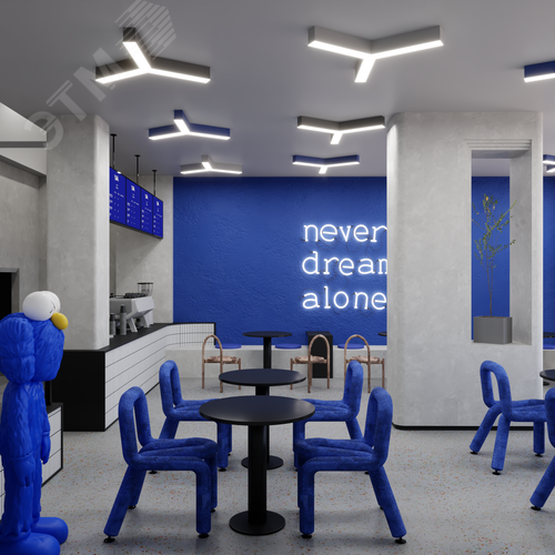 Светильник светодиодный RVE-LBX-TRINITY-800-N (Трехлучевой крест 800х693х100мм 31Вт Накладной 4000К Белый) - фото 2