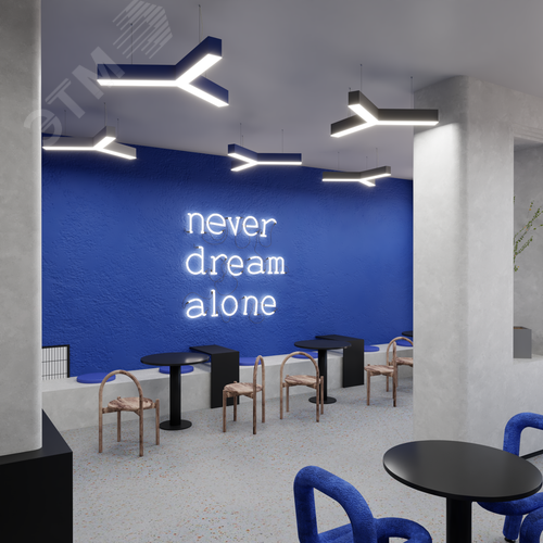 Светильник светодиодный RVE-LBX-TRINITY-1000-P (Трехлучевой крест 1000х866х100мм 40Вт Подвесной 4000К Белый) - фото 4