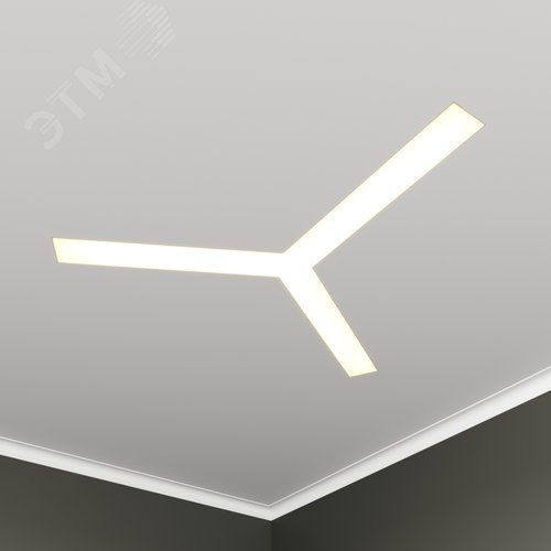 Светильник светодиодный RVE-LBX-TRINITY-1546-VG (Трехлучевой крест 1546х1345х110мм S80мм 64Вт встраиваемый под шпаклевку 4000K Белый) - фото 1