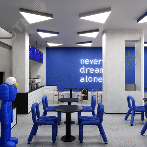 Светильник светодиодный RVE-LBX-TRIO-1950-N (Треугольник 1950х1689х120мм 182Вт Накладной 4000К Белый) - фото 2