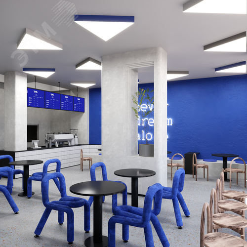 Светильник светодиодный RVE-LBX-TRIO-1950-N (Треугольник 1950х1689х120мм 182Вт Накладной 4000К Белый) - фото 3