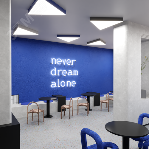 Светильник светодиодный RVE-LBX-TRIO-1950-N (Треугольник 1950х1689х120мм 182Вт Накладной 4000К Белый) - фото 4