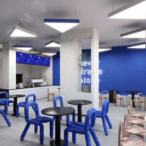 Светильник светодиодный RVE-LBX-TRIO-1950-P (Треугольник 1950х1689х120мм 182Вт Подвесной 4000К Белый) - фото 3