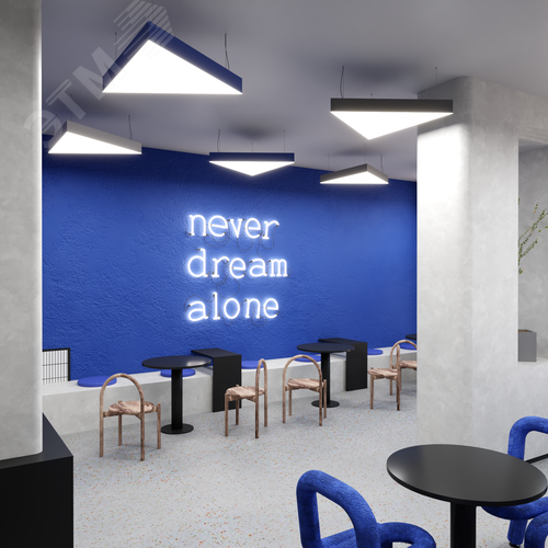 Светильник светодиодный RVE-LBX-TRIO-1950-P (Треугольник 1950х1689х120мм 182Вт Подвесной 4000К Белый) - фото 4