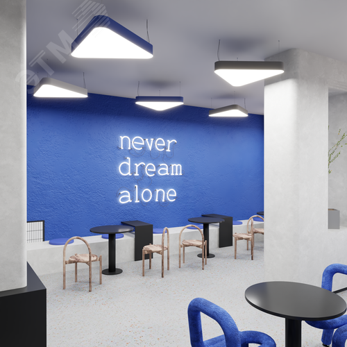 Светильник светодиодный RVE-LBX-TRIO-SOFT-600-P (Треугольник закругленный 600х534х100мм 29Вт Подвесной 4000К Белый) - фото 4