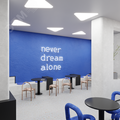 Светильник светодиодный RVE-LBX-TRIO-SOFT-646-VG (Треугольник закругленный 646х580х110мм 29Вт встраиваемый под шпаклевку 4000K Белый) - фото 4