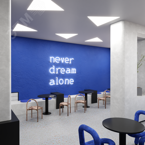 Светильник светодиодный RVE-LBX-TRIO-630-V (Треугольник 630х550х100мм 20Вт встраиваемый 4000K Белый) - фото 4