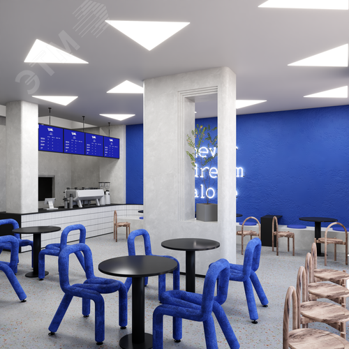 Светильник светодиодный RVE-LBX-TRIO-746-VG (Треугольник 746х652х110мм 31Вт встраиваемый под шпаклевку 4000K Белый) - фото 3