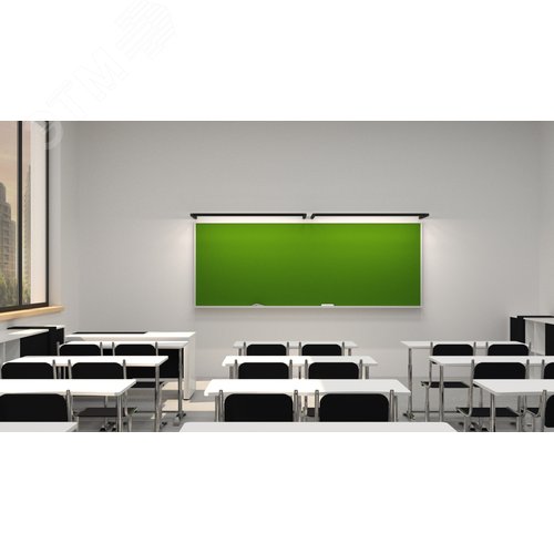 Светильник светодиодный RVE-PLS3535-PRIMELINE-1000-K (Линейный 1000х35x35мм 23Вт на кронштейне 500мм 4000K черный) - фото 2