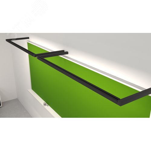 Светильник светодиодный RVE-PLS3535-PRIMELINE-1000-K (Линейный 1000х35x35мм 23Вт на кронштейне 500мм 4000K черный) - фото 3