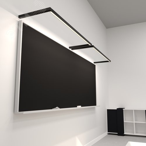 Светильник светодиодный RVE-PLS3535-PRIMELINE-1000-K (Линейный 1000х35x35мм 23Вт на кронштейне 500мм 4000K черный) - фото 1