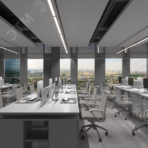 Светильник светодиодный RVE-PLS4955-1940-P (Линейный 1940х49х55мм 52Вт Подвесной 4000К Черный RAL9005) - фото 4