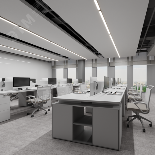 Светильник светодиодный RVE-PLS5032-1940-N (Линейный 1940х50х32мм 52Вт Накладной 4000К Серый RAL9006 МУАР) - фото 3