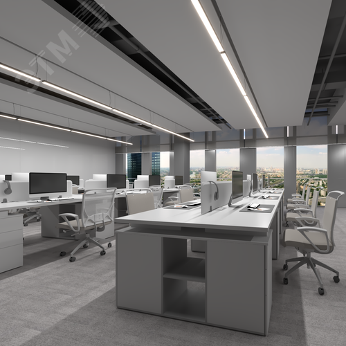 Светильник светодиодный RVE-PLS5032-1940-P (Линейный 1940х50х32мм 52Вт Подвесной 4000К Серый RAL9006 МУАР) - фото 4